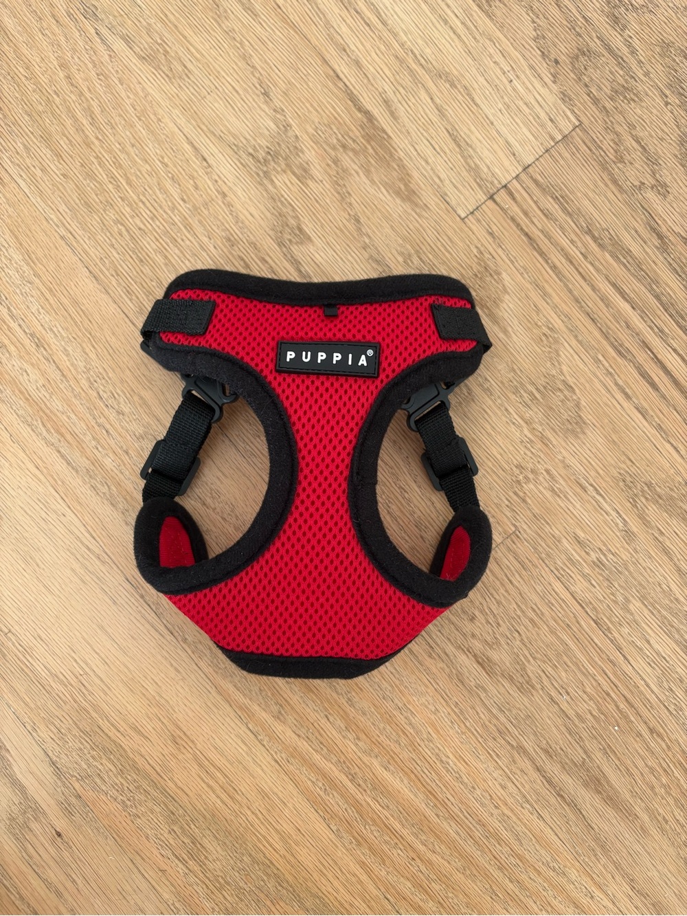 Puppia Red and Black Breathable Soft Harness C